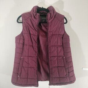 Weatherproof Quilted Puffer Vest With Plush Lining